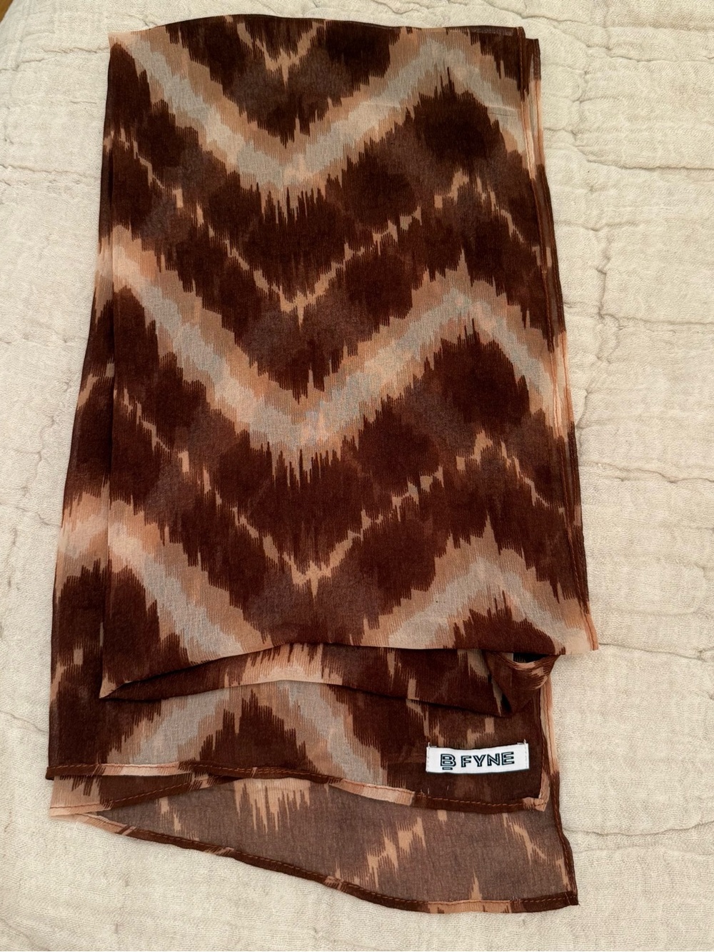 B Fyne Brown Pattern Cover Up Skirt Resortwear